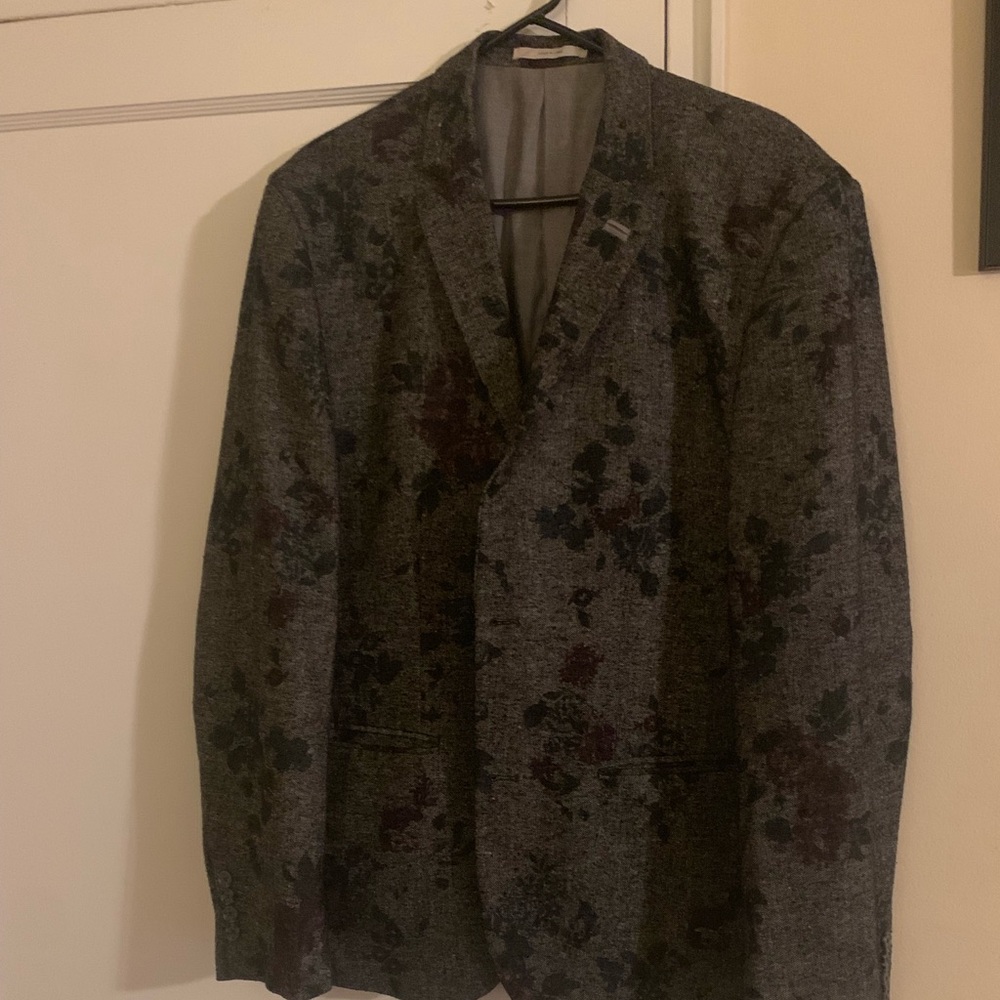 Men’s WD.NY Grey/Floral Blazer